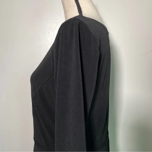 Ann Taylor Black Fit and Flare 3/4 Sleeves Size 10 - Picture 8 of 13